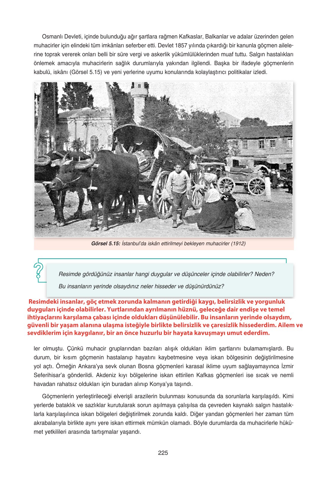 11. Sınıf Ders Destek Yayınları Tarih Ders Kitabı Sayfa 225 Cevapları