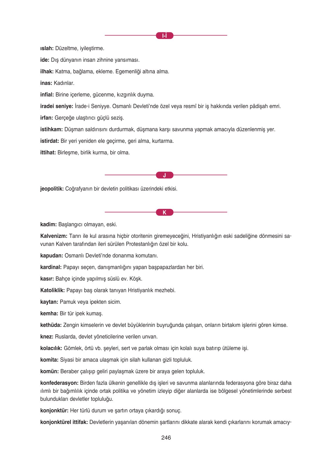 11. Sınıf Ders Destek Yayınları Tarih Ders Kitabı Sayfa 246 Cevapları