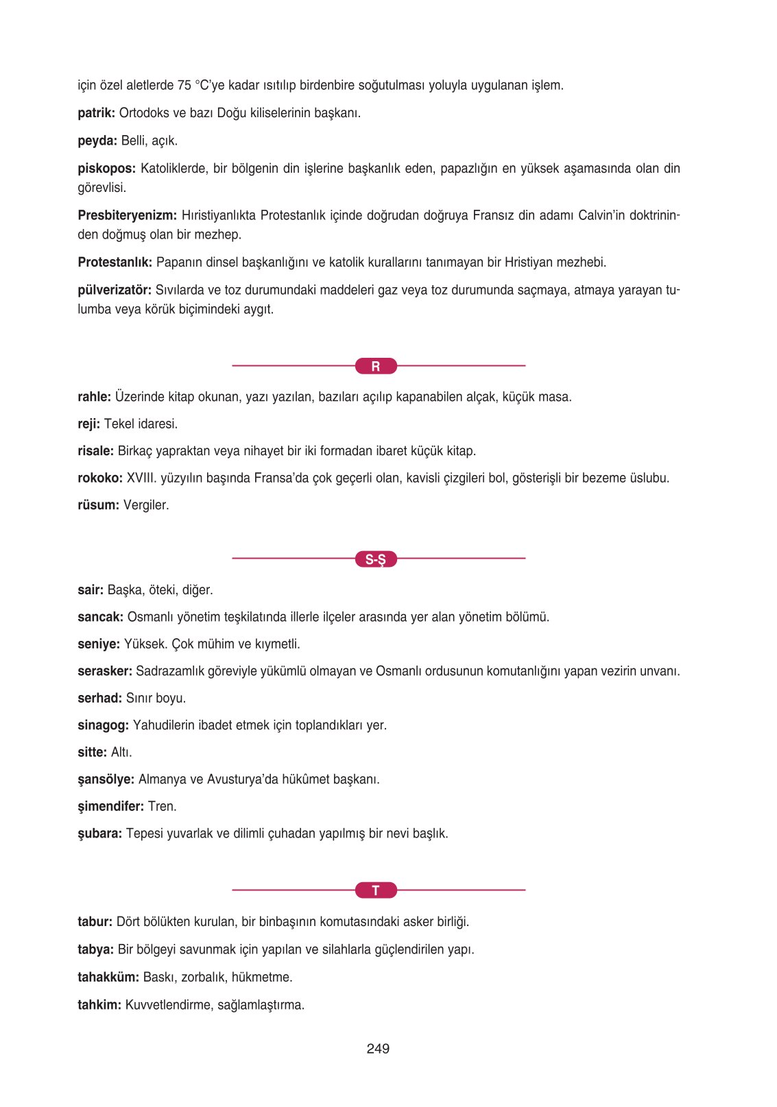 11. Sınıf Ders Destek Yayınları Tarih Ders Kitabı Sayfa 249 Cevapları