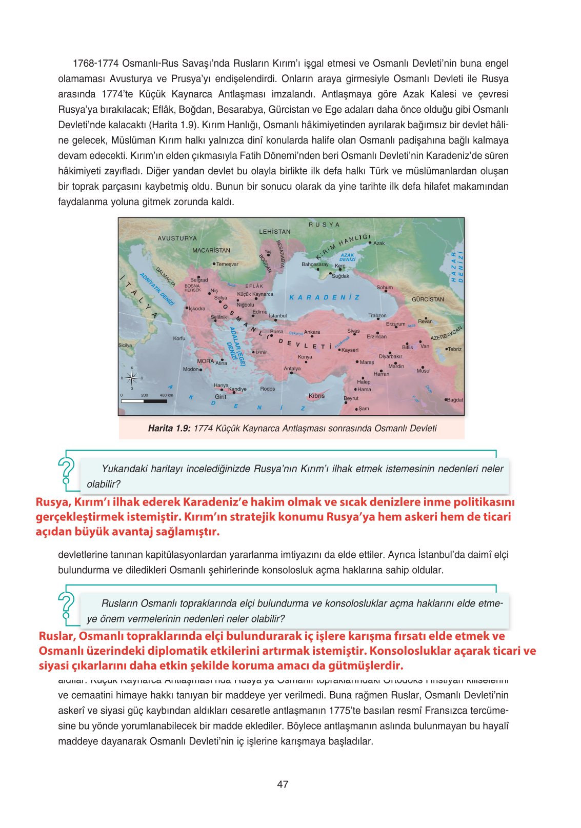 11. Sınıf Ders Destek Yayınları Tarih Ders Kitabı Sayfa 47 Cevapları 11. Sınıf Ders Destek Yayınları Tarih Ders Kitabı Sayfa 47 Cevapları