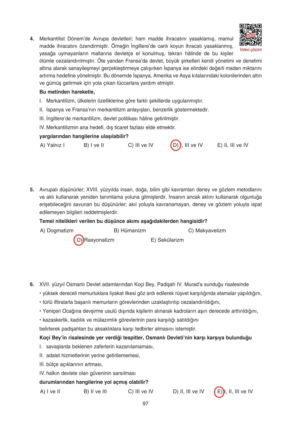 11. Sınıf Ders Destek Yayınları Tarih Ders Kitabı Sayfa 97 Cevapları 11. Sınıf Ders Destek Yayınları Tarih Ders Kitabı Sayfa 97 Cevapları