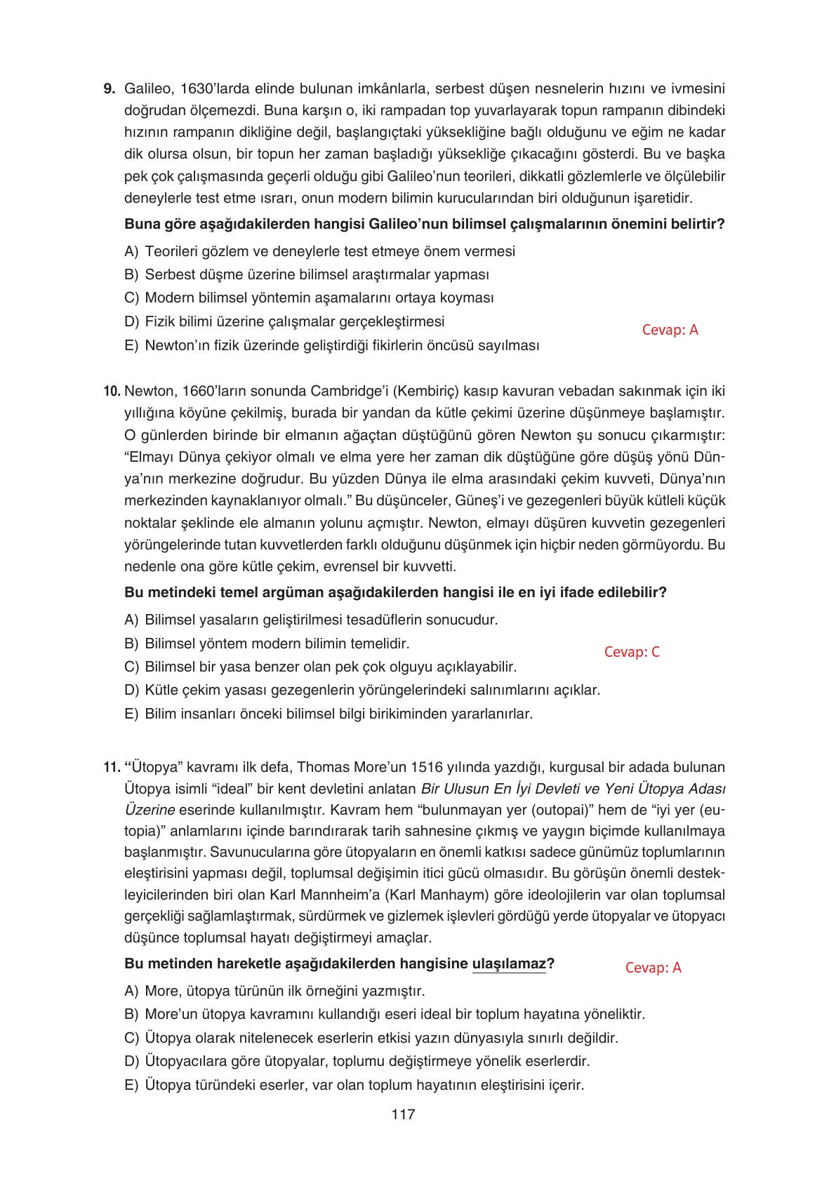 11. Sınıf Hisar Yayıncılık Felsefe Ders Kitabı Sayfa 118 Cevapları