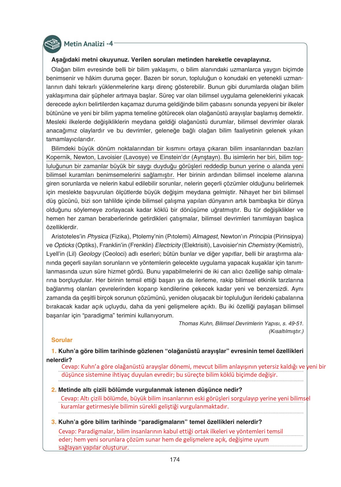 11. Sınıf Hisar Yayıncılık Felsefe Ders Kitabı Sayfa 175 Cevapları 11. Sınıf Hisar Yayıncılık Felsefe Ders Kitabı Sayfa 175 Cevapları