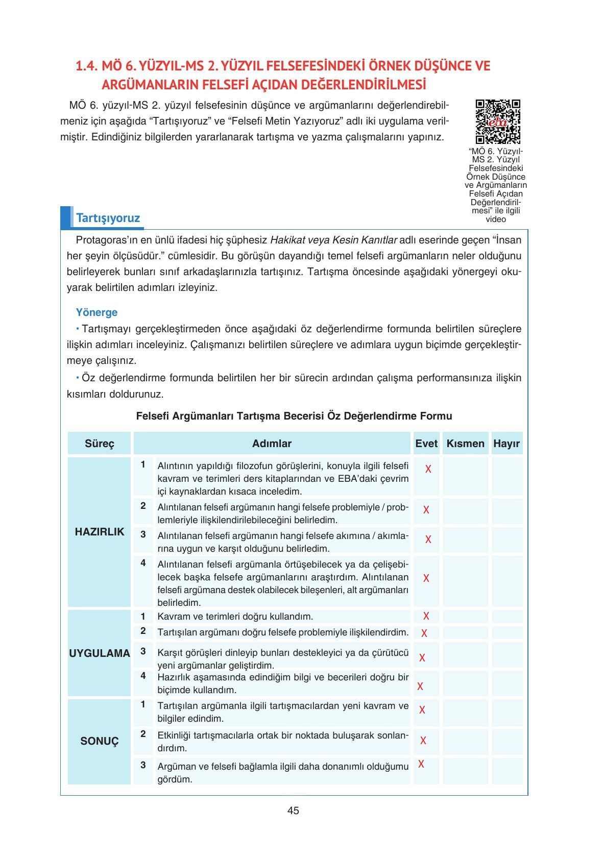 11. Sınıf Hisar Yayıncılık Felsefe Ders Kitabı Sayfa 46 Cevapları 11. Sınıf Hisar Yayıncılık Felsefe Ders Kitabı Sayfa 46 Cevapları