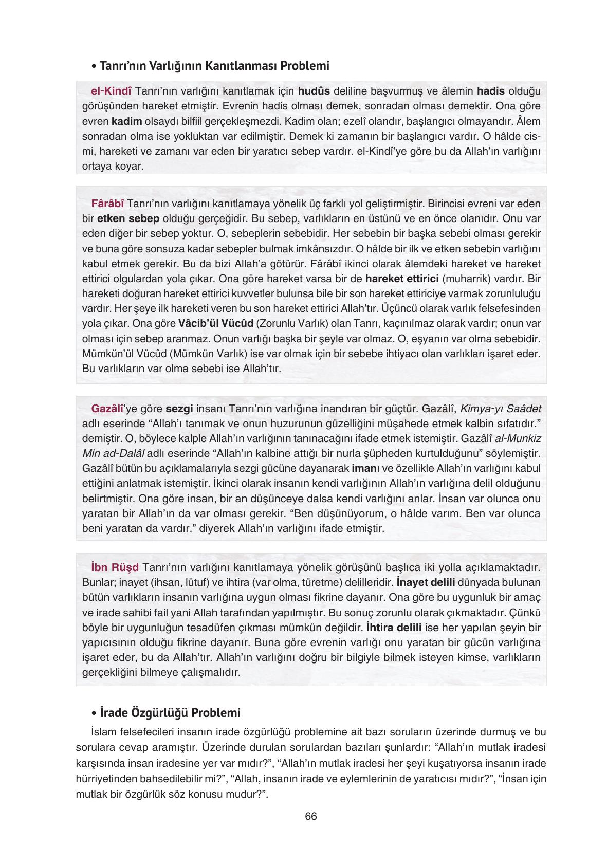 11. Sınıf Hisar Yayıncılık Felsefe Ders Kitabı Sayfa 67 Cevapları