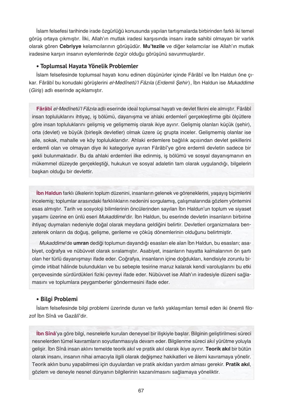 11. Sınıf Hisar Yayıncılık Felsefe Ders Kitabı Sayfa 68 Cevapları