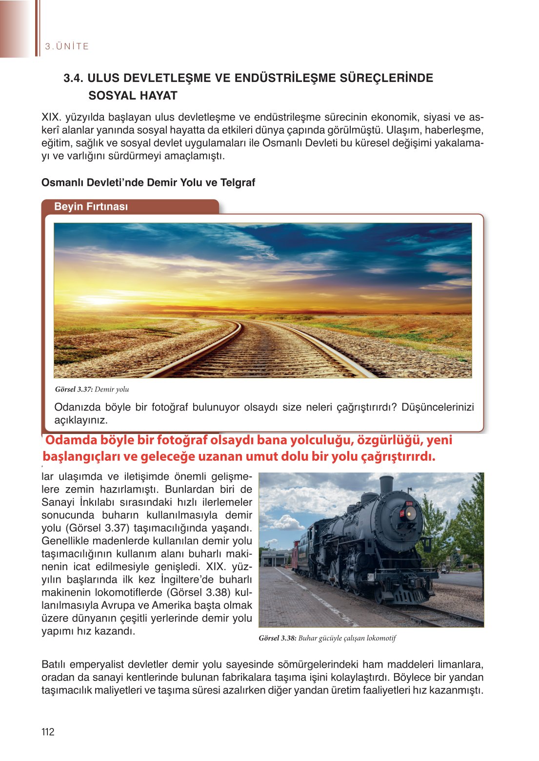 11. Sınıf Meb Yayınları Coğrafya Ders Kitabı Sayfa 112 Cevapları