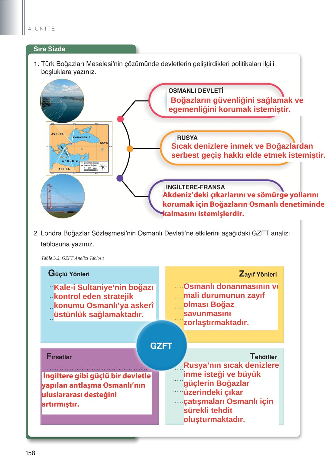 11. Sınıf Meb Yayınları Coğrafya Ders Kitabı Sayfa 158 Cevapları