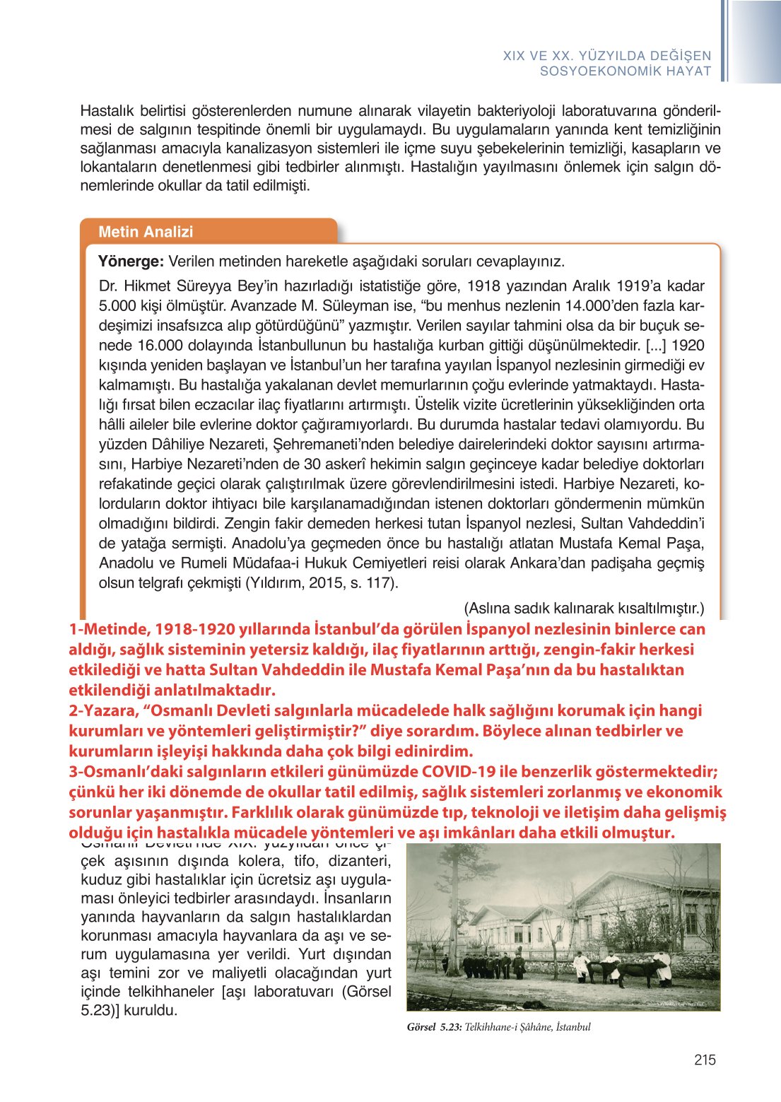 11. Sınıf Meb Yayınları Coğrafya Ders Kitabı Sayfa 215 Cevapları