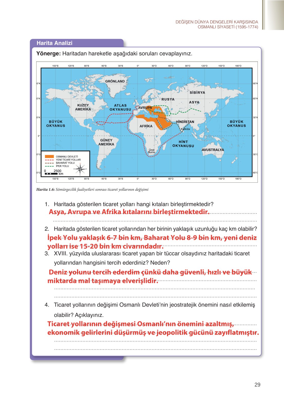 11. Sınıf Meb Yayınları Coğrafya Ders Kitabı Sayfa 29 Cevapları
