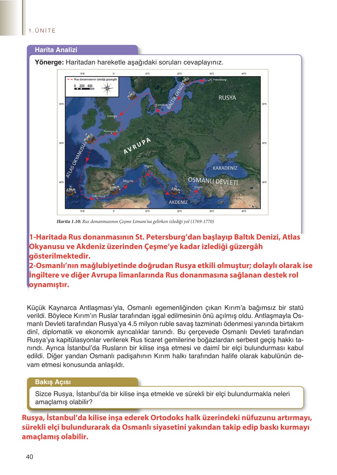 11. Sınıf Meb Yayınları Coğrafya Ders Kitabı Sayfa 40 Cevapları