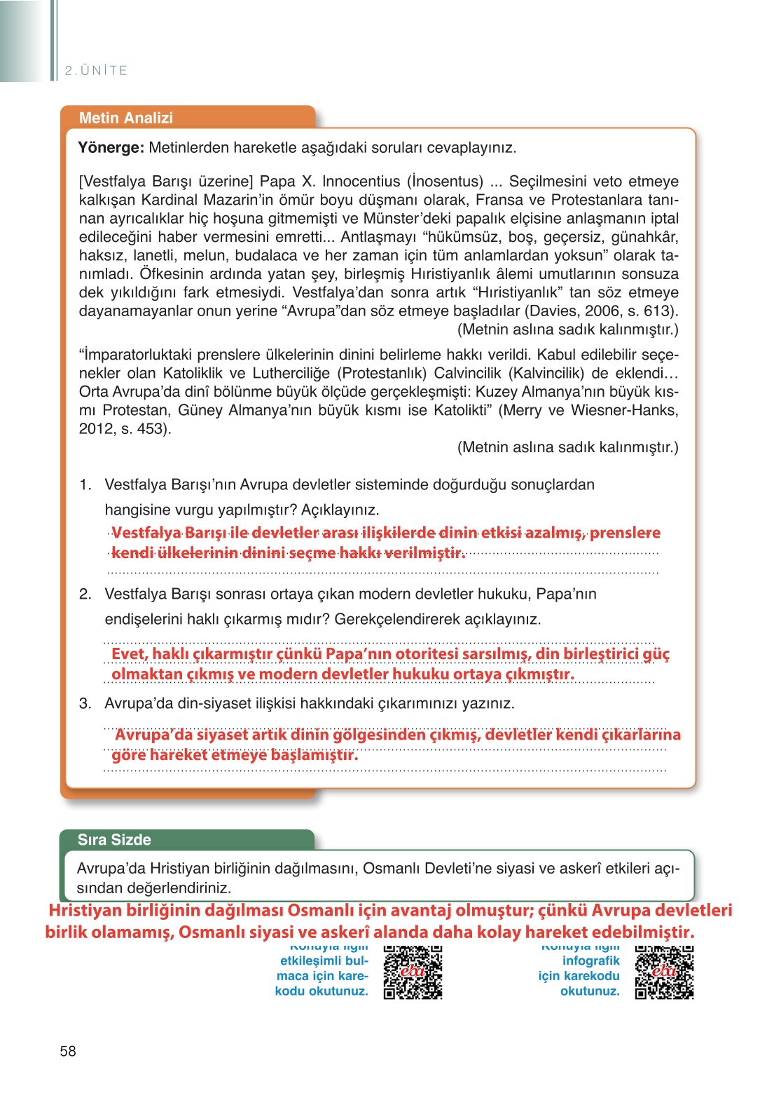 11. Sınıf Meb Yayınları Coğrafya Ders Kitabı Sayfa 58 Cevapları