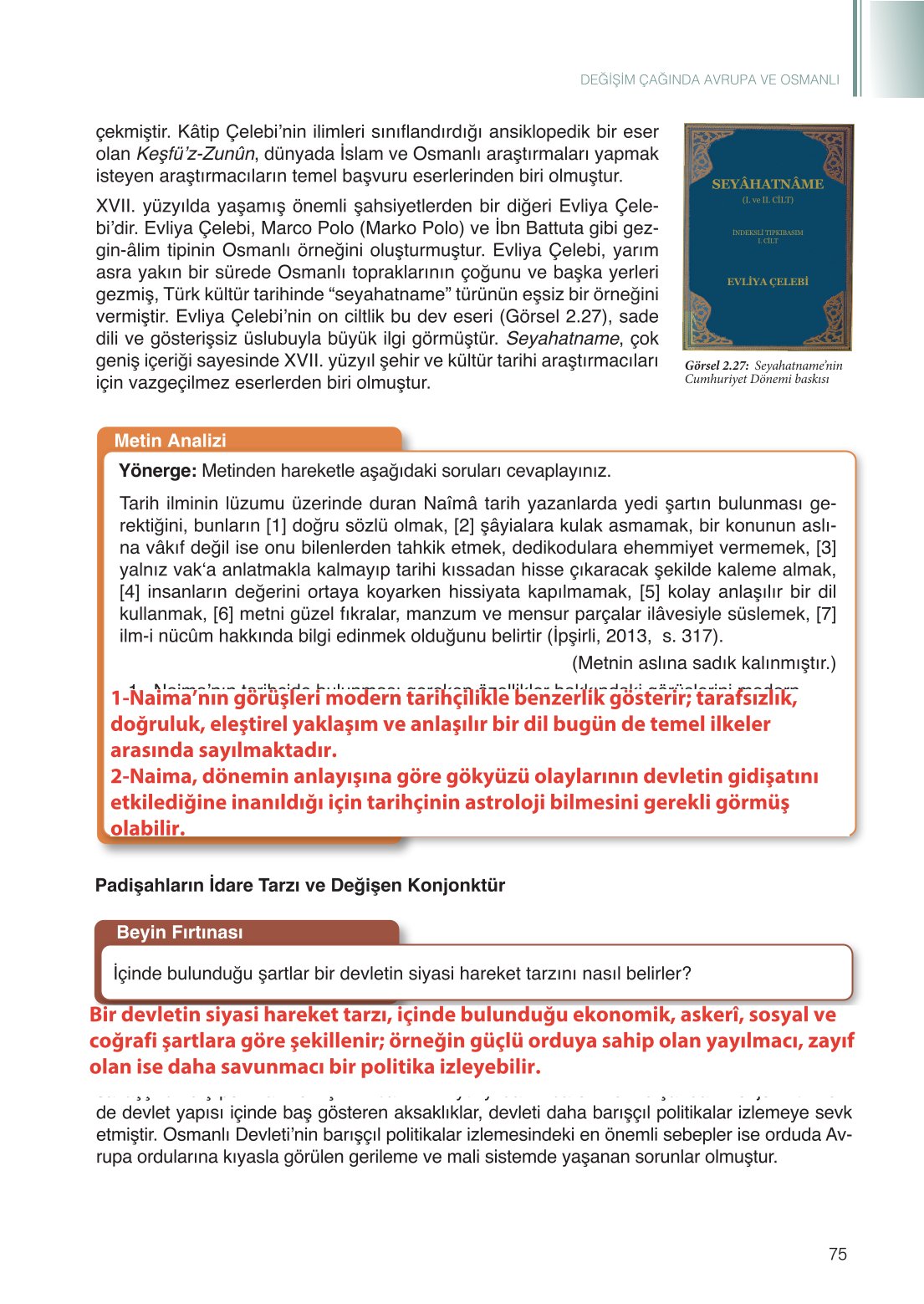 11. Sınıf Meb Yayınları Coğrafya Ders Kitabı Sayfa 75 Cevapları