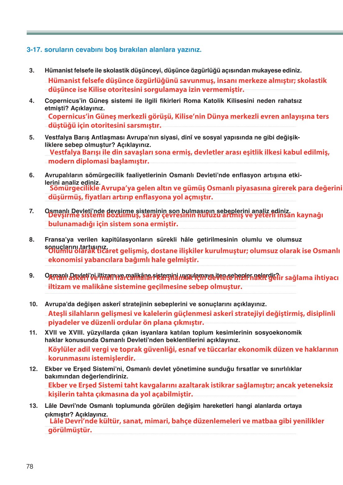 11. Sınıf Meb Yayınları Coğrafya Ders Kitabı Sayfa 78 Cevapları