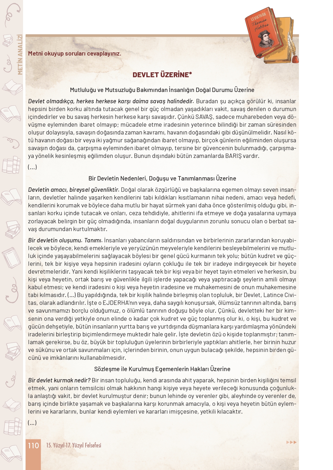 11. Sınıf Meb Yayınları Felsefe Ders Kitabı Sayfa 110 Cevapları