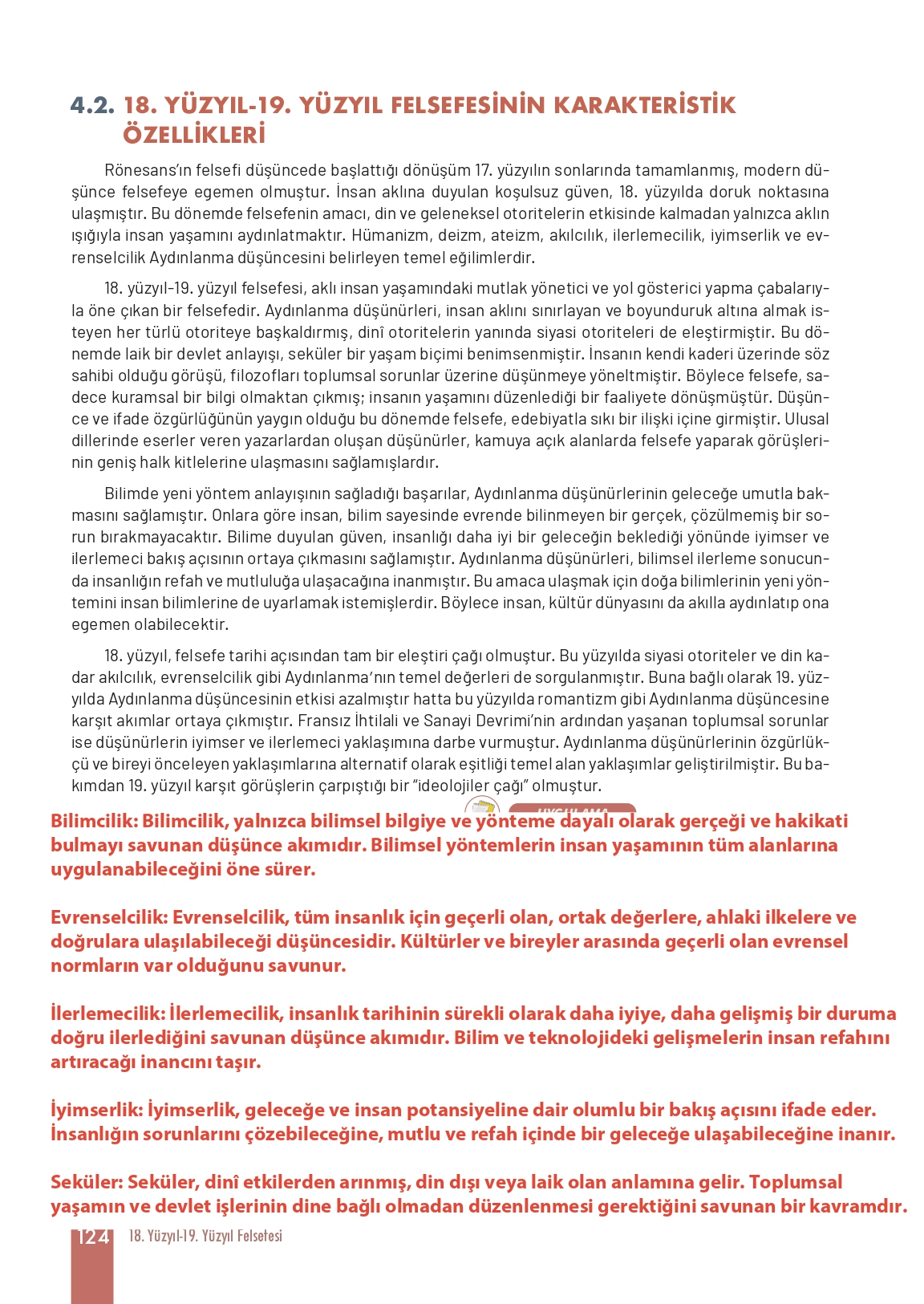 11. Sınıf Meb Yayınları Felsefe Ders Kitabı Sayfa 124 Cevapları