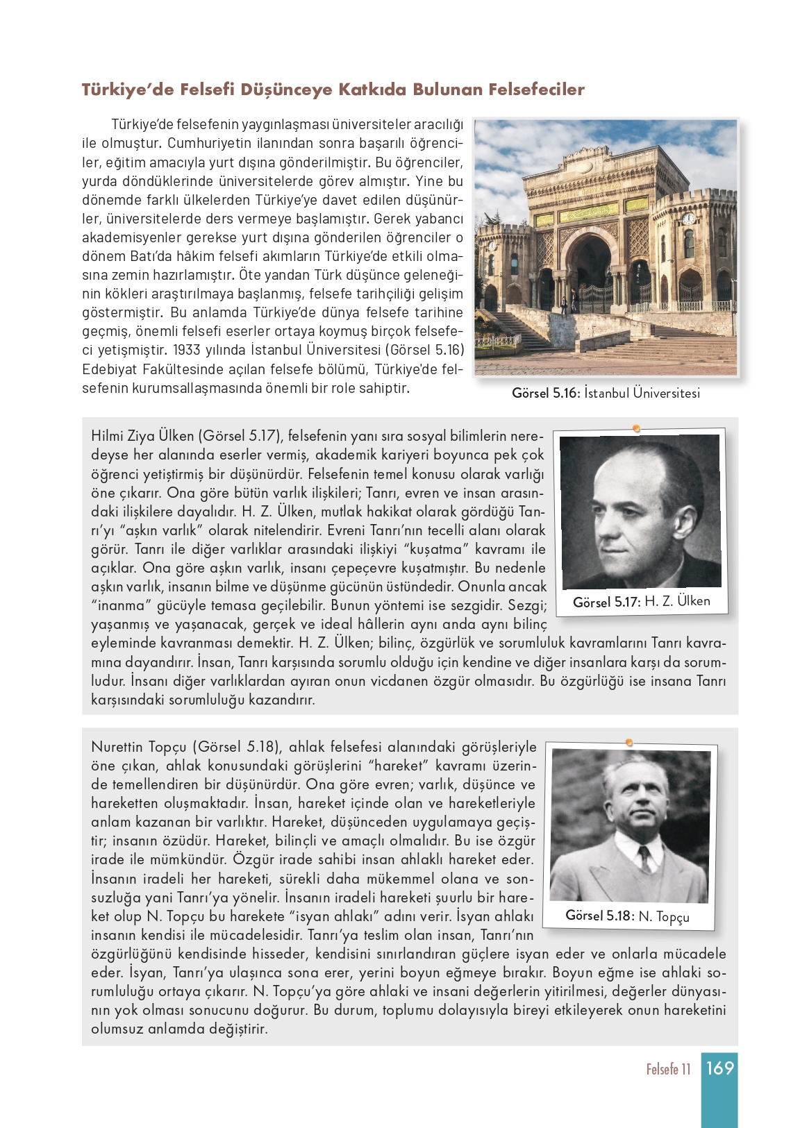 11. Sınıf Meb Yayınları Felsefe Ders Kitabı Sayfa 169 Cevapları