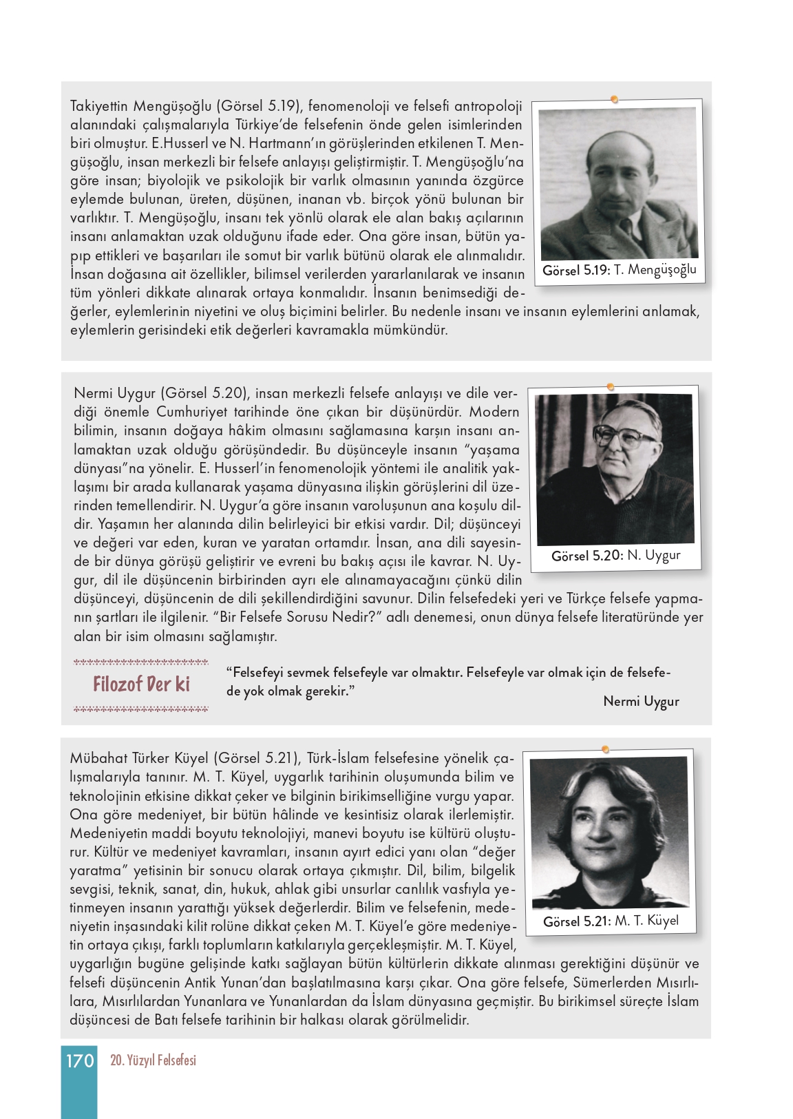 11. Sınıf Meb Yayınları Felsefe Ders Kitabı Sayfa 170 Cevapları