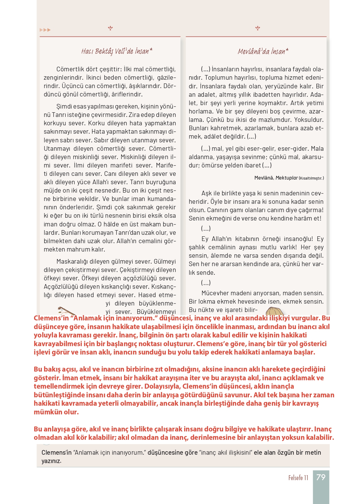 11. Sınıf Meb Yayınları Felsefe Ders Kitabı Sayfa 79 Cevapları 11. Sınıf Meb Yayınları Felsefe Ders Kitabı Sayfa 79 Cevapları