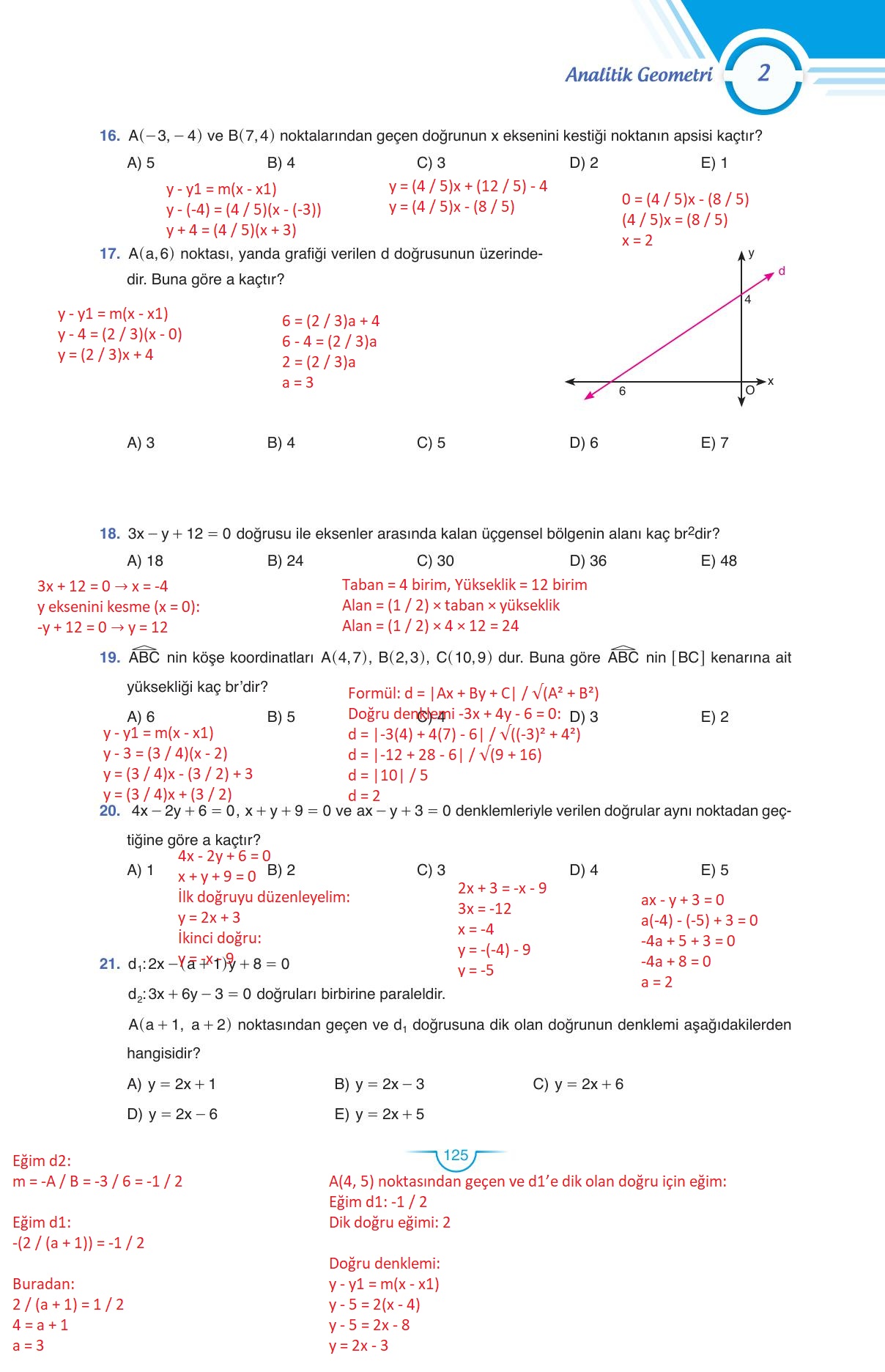 11. Sınıf Sdr Dikey Yayıncılık Matematik Ders Kitabı Sayfa 126 Cevapları 11. Sınıf Sdr Dikey Yayıncılık Matematik Ders Kitabı Sayfa 126 Cevapları