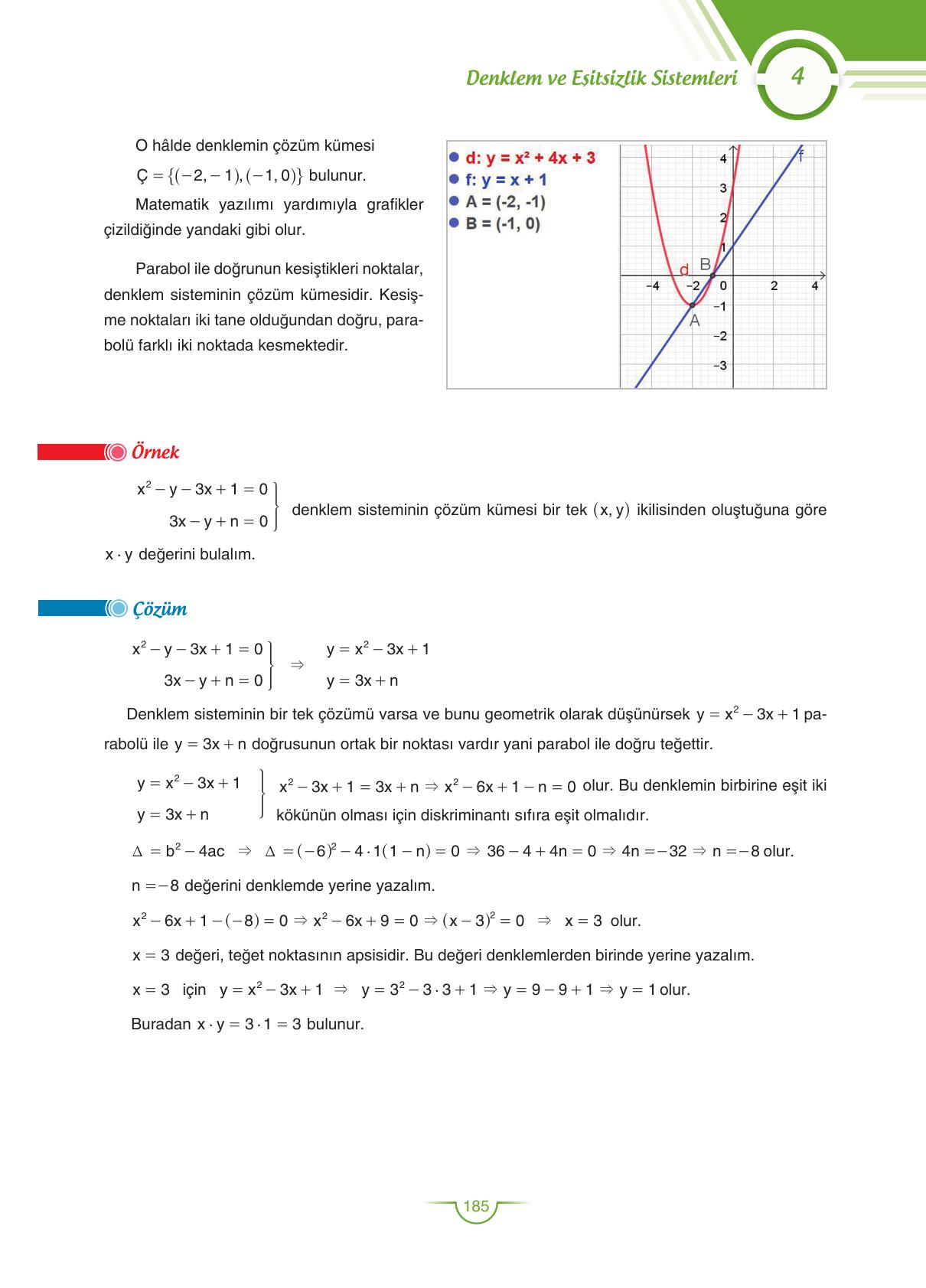 11. Sınıf Sdr Dikey Yayıncılık Matematik Ders Kitabı Sayfa 186 Cevapları
