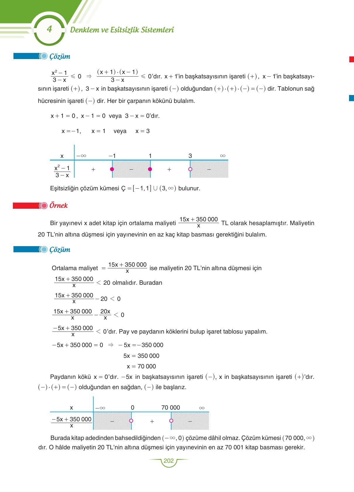 11. Sınıf Sdr Dikey Yayıncılık Matematik Ders Kitabı Sayfa 203 Cevapları