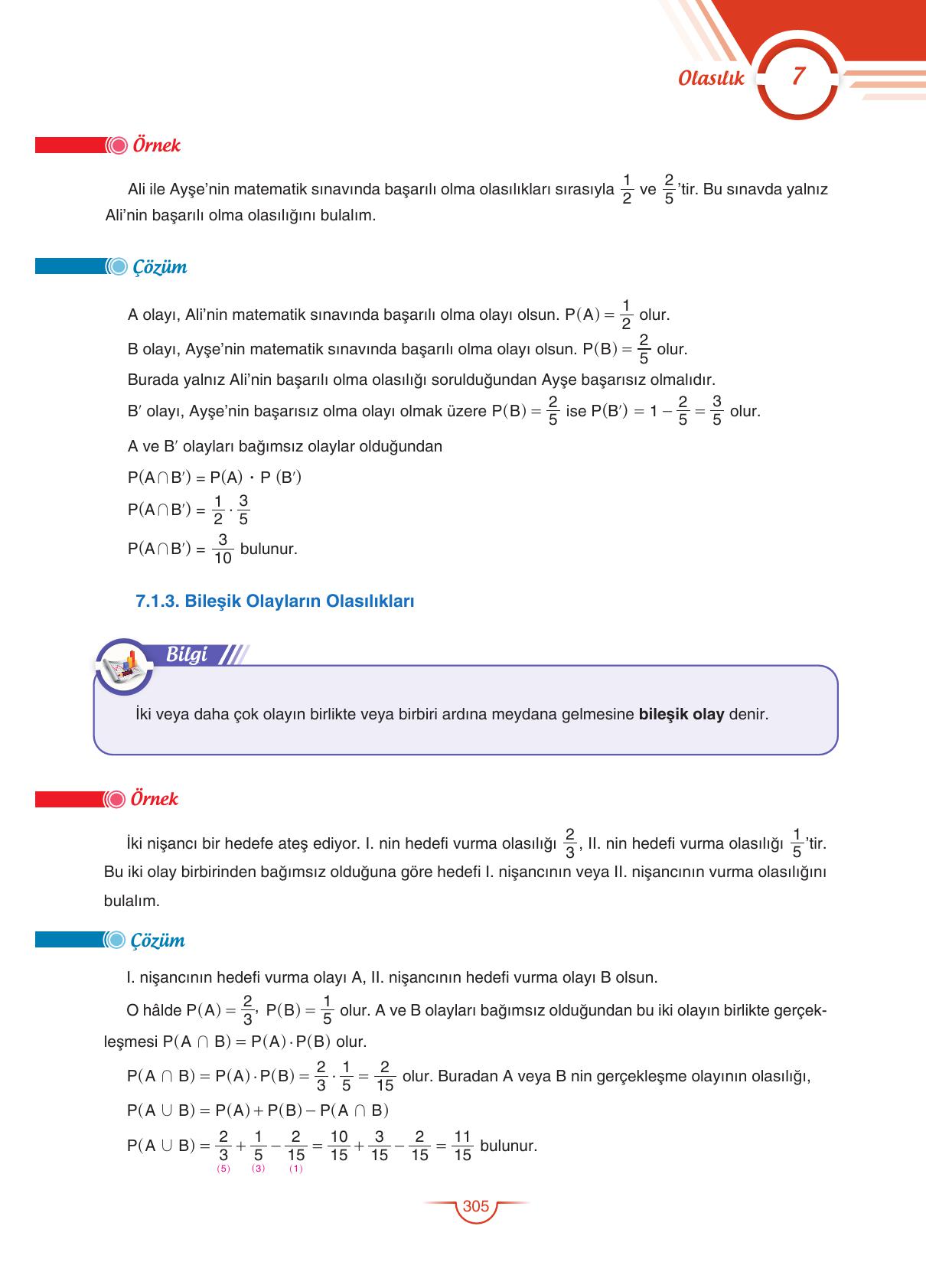 11. Sınıf Sdr Dikey Yayıncılık Matematik Ders Kitabı Sayfa 306 Cevapları
