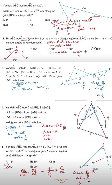 11. Sınıf Sdr Dikey Yayıncılık Matematik Ders Kitabı Sayfa 60 Cevapları 11. Sınıf Sdr Dikey Yayıncılık Matematik Ders Kitabı Sayfa 60 Cevapları