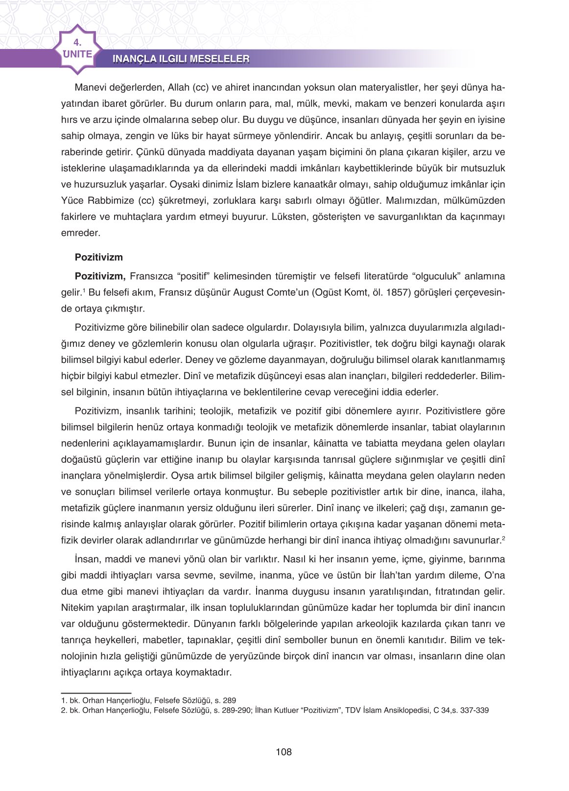 11. Sınıf Sdr İpekyolu Yayıncılık Din Kültürü Ve Ahlak Bilgisi Ders Kitabı Sayfa 108 Cevapları