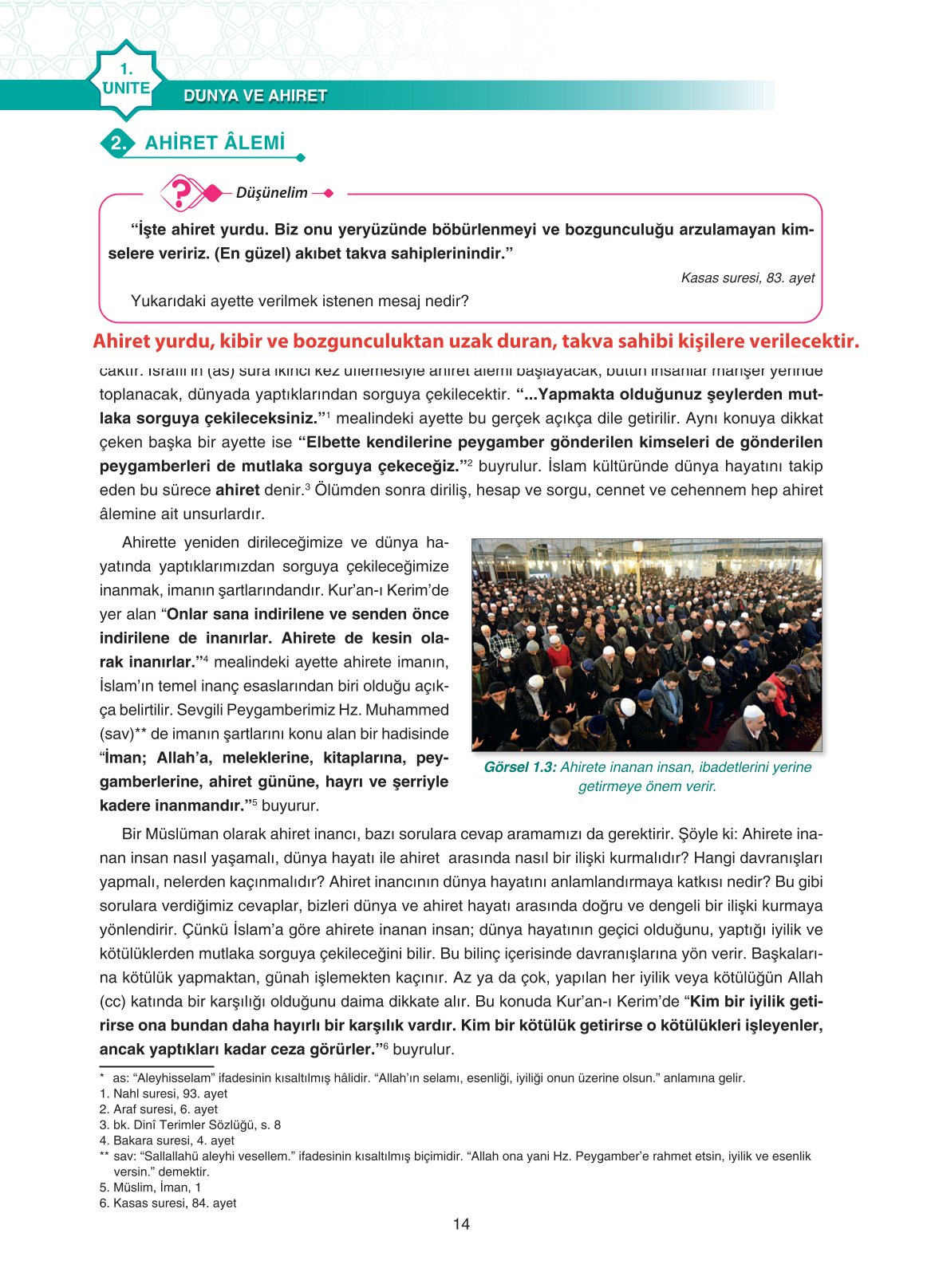 11. Sınıf Sdr İpekyolu Yayıncılık Din Kültürü Ve Ahlak Bilgisi Ders Kitabı Sayfa 14 Cevapları 11. Sınıf Sdr İpekyolu Yayıncılık Din Kültürü Ve Ahlak Bilgisi Ders Kitabı Sayfa 14 Cevapları