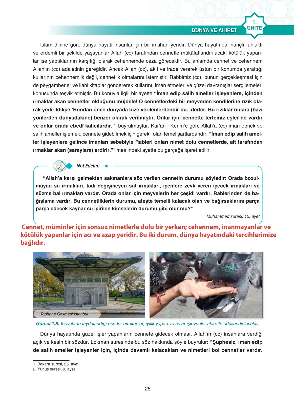 11. Sınıf Sdr İpekyolu Yayıncılık Din Kültürü Ve Ahlak Bilgisi Ders Kitabı Sayfa 25 Cevapları