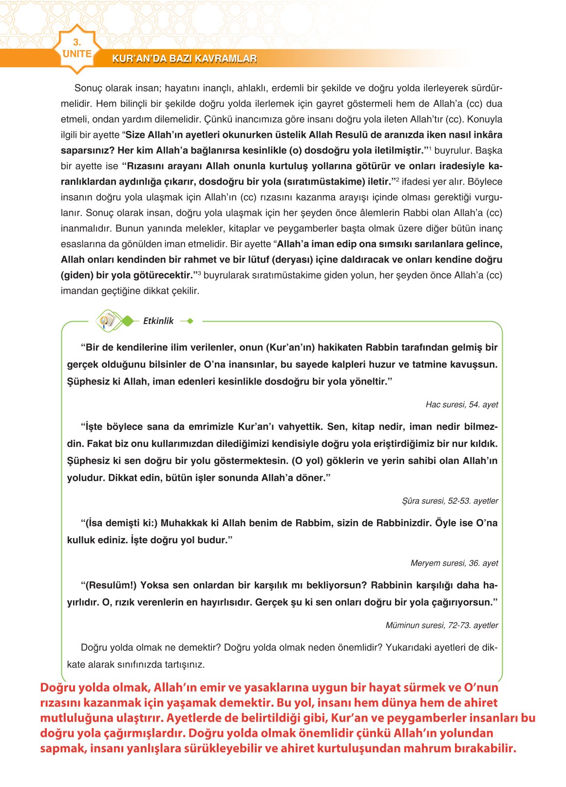11. Sınıf Sdr İpekyolu Yayıncılık Din Kültürü Ve Ahlak Bilgisi Ders Kitabı Sayfa 88 Cevapları