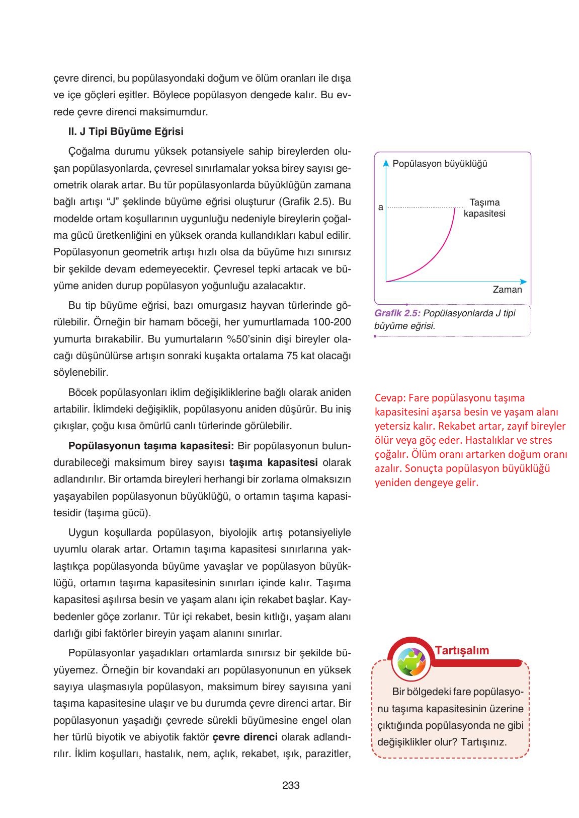 11. Sınıf Tutku Yayıncılık Biyoloji Ders Kitabı Sayfa 233 Cevapları