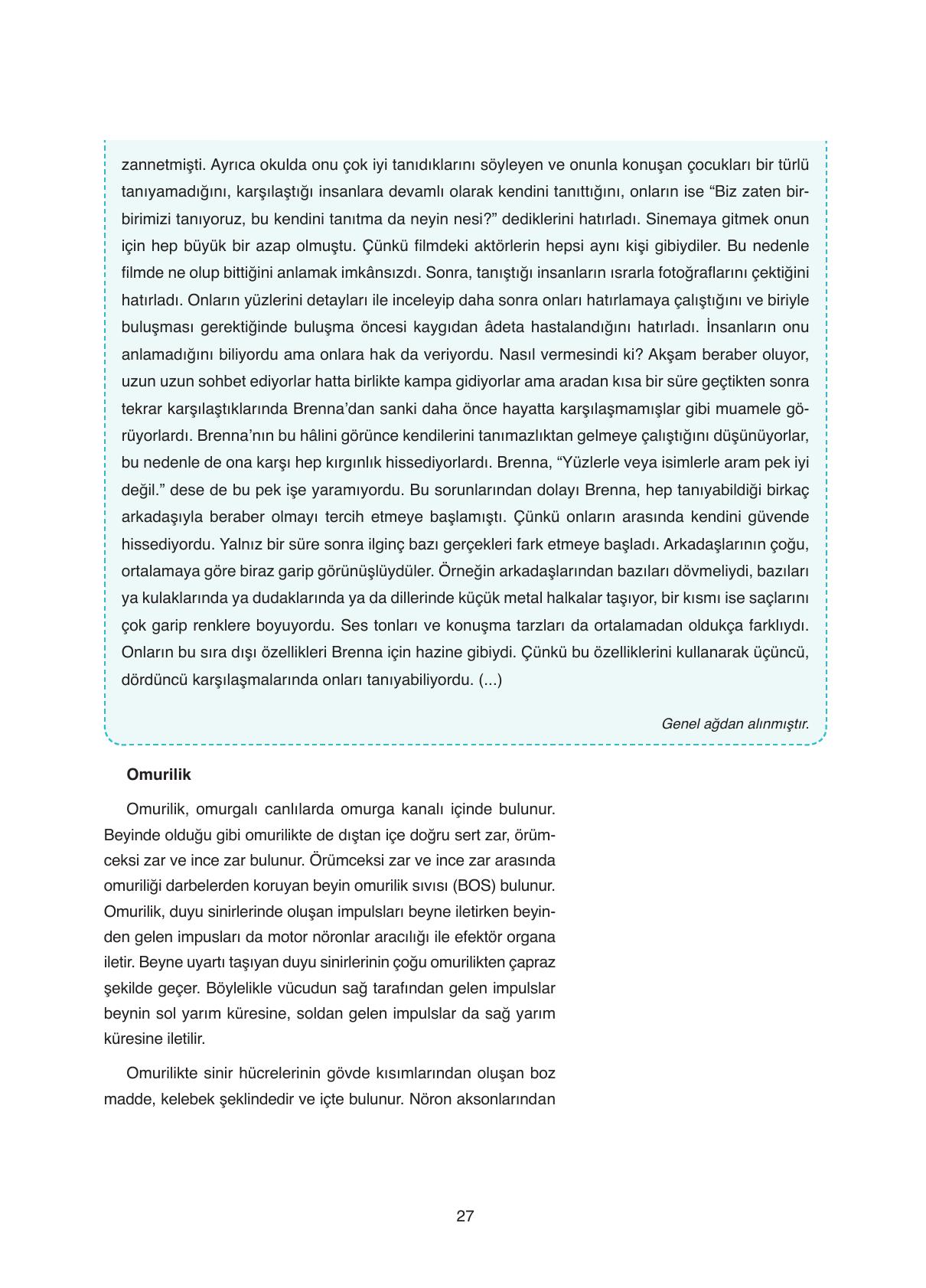 11. Sınıf Tutku Yayıncılık Biyoloji Ders Kitabı Sayfa 27 Cevapları