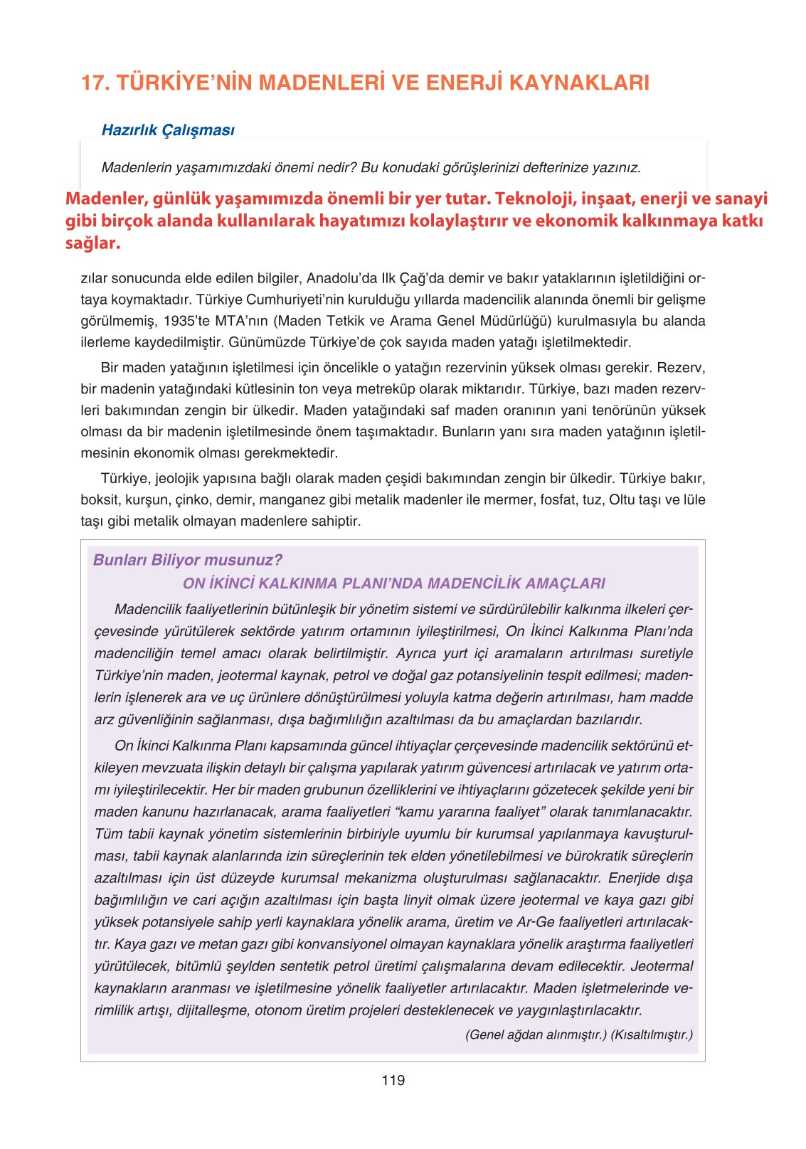 11. Sınıf Yıldırım Yayınları Coğrafya Ders Kitabı Sayfa 119 Cevapları 11. Sınıf Yıldırım Yayınları Coğrafya Ders Kitabı Sayfa 119 Cevapları