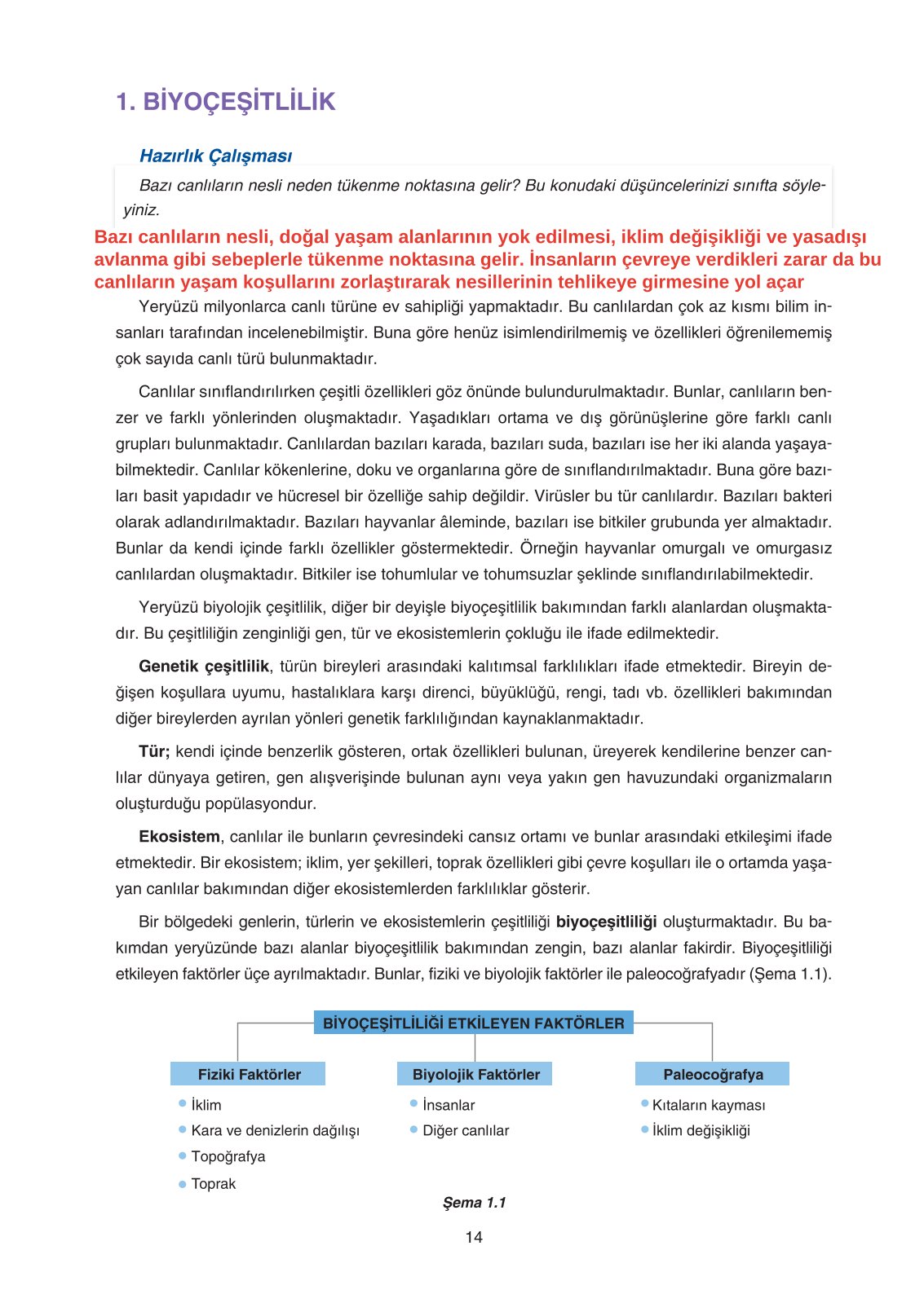 11. Sınıf Yıldırım Yayınları Coğrafya Ders Kitabı Sayfa 14 Cevapları