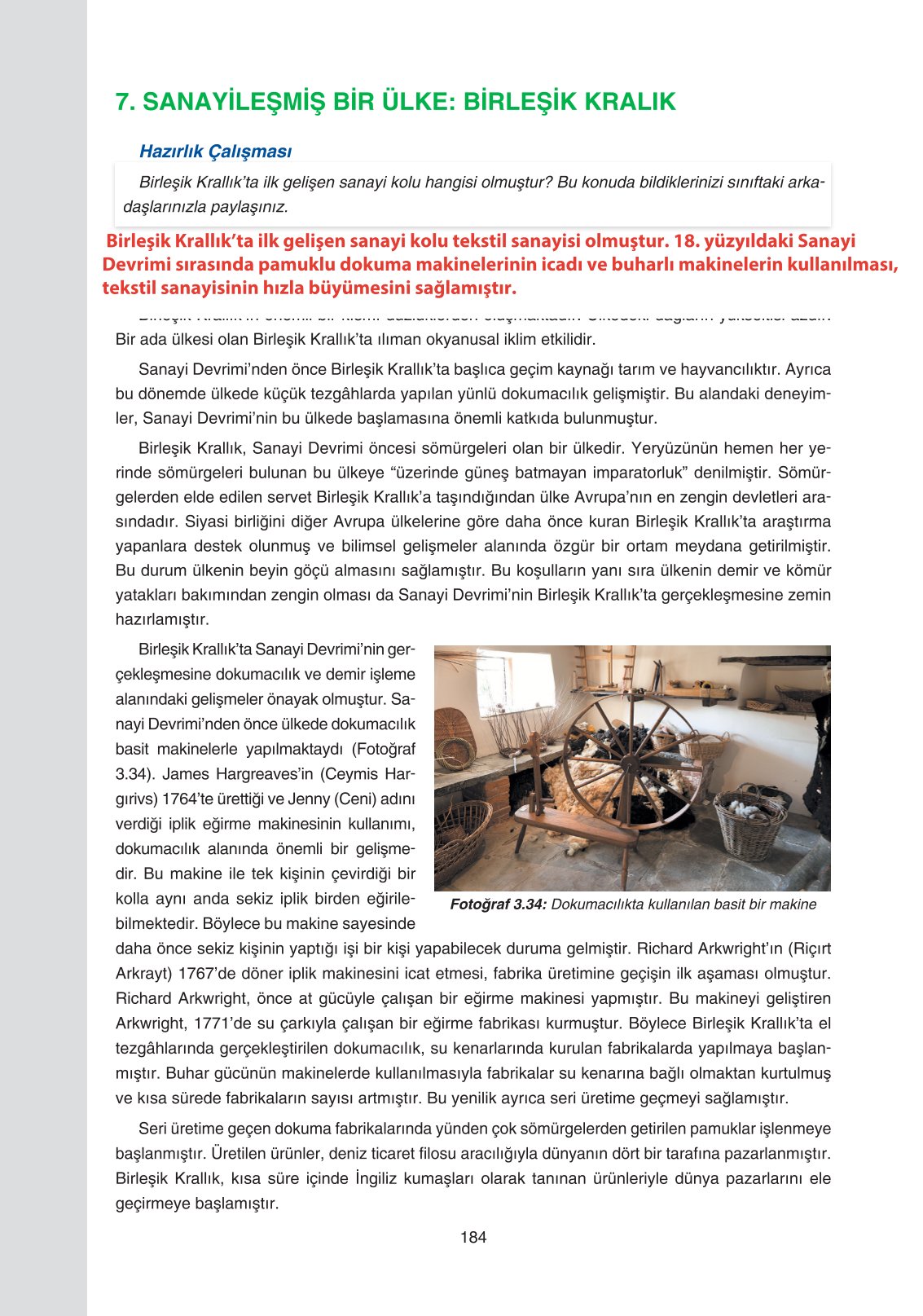 11. Sınıf Yıldırım Yayınları Coğrafya Ders Kitabı Sayfa 184 Cevapları