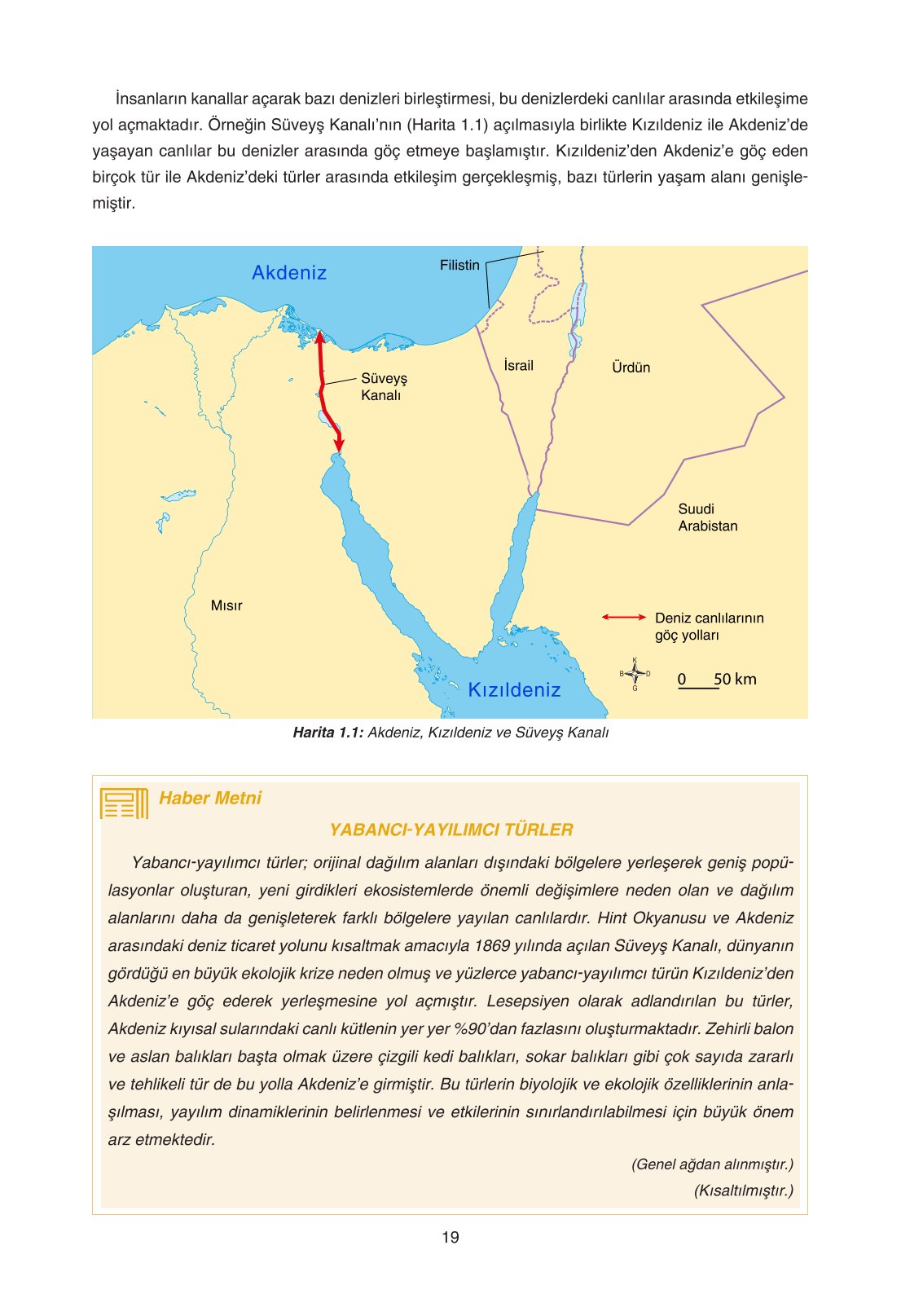 11. Sınıf Yıldırım Yayınları Coğrafya Ders Kitabı Sayfa 19 Cevapları