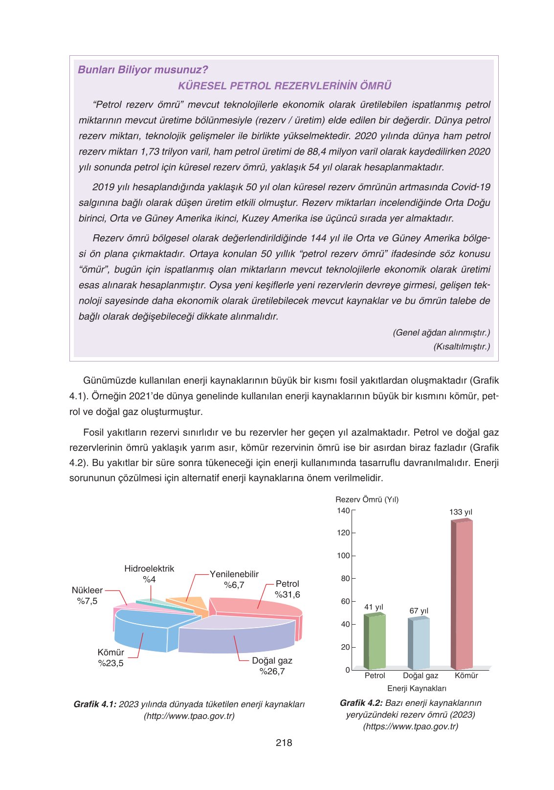 11. Sınıf Yıldırım Yayınları Coğrafya Ders Kitabı Sayfa 218 Cevapları