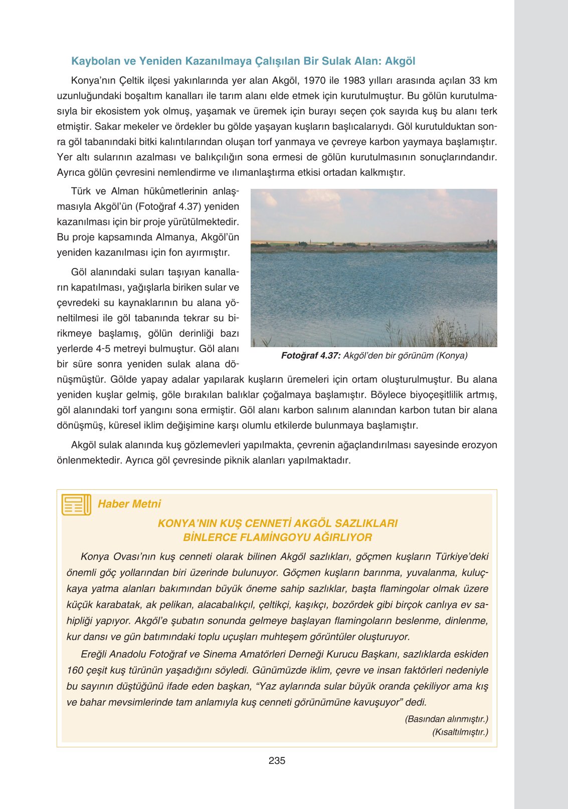 11. Sınıf Yıldırım Yayınları Coğrafya Ders Kitabı Sayfa 235 Cevapları