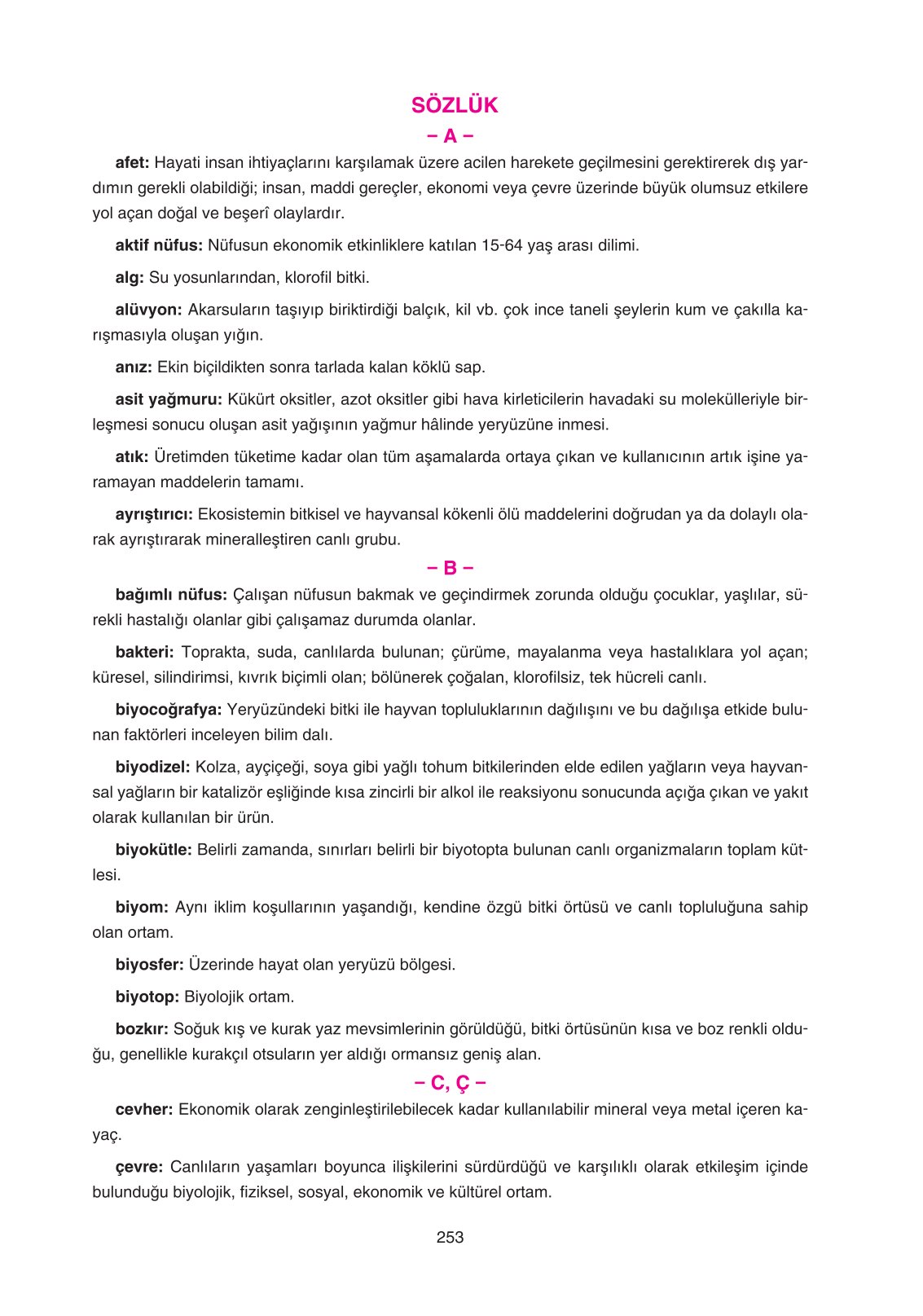 11. Sınıf Yıldırım Yayınları Coğrafya Ders Kitabı Sayfa 253 Cevapları 11. Sınıf Yıldırım Yayınları Coğrafya Ders Kitabı Sayfa 253 Cevapları