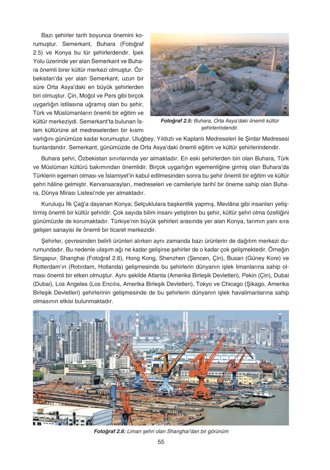 11. Sınıf Yıldırım Yayınları Coğrafya Ders Kitabı Sayfa 55 Cevapları