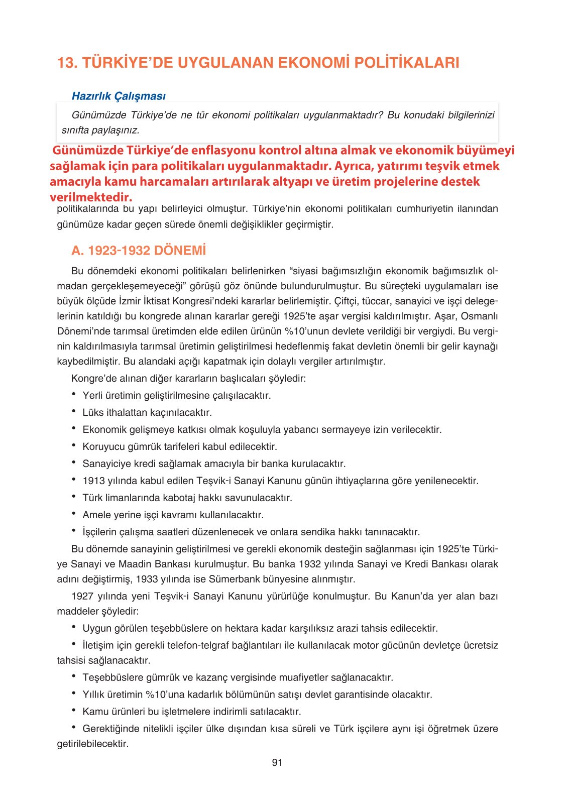 11. Sınıf Yıldırım Yayınları Coğrafya Ders Kitabı Sayfa 91 Cevapları