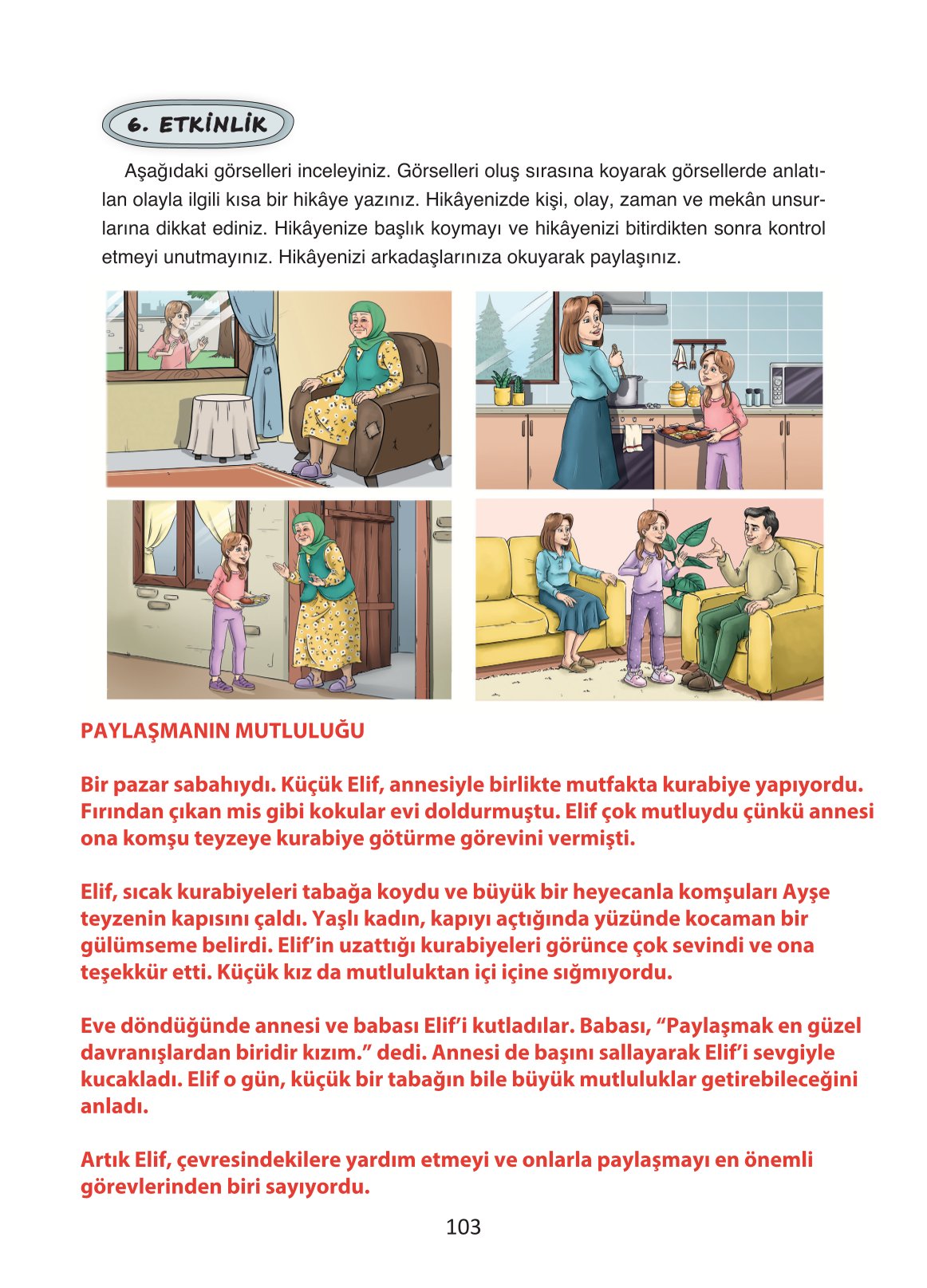 4. Sınıf Ada Yayıncılık Türkçe Ders Kitabı Sayfa 103 Cevapları