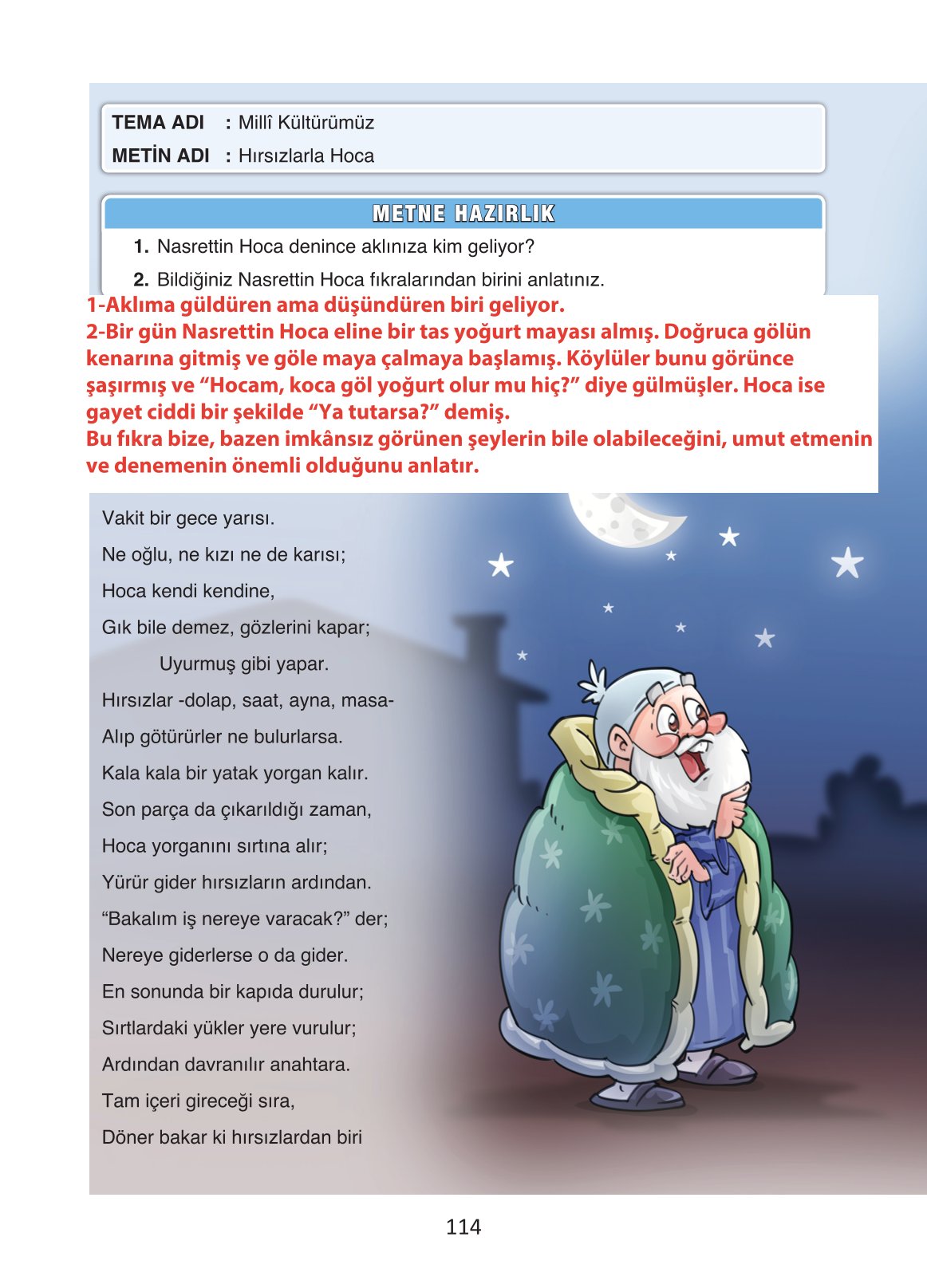 4. Sınıf Ada Yayıncılık Türkçe Ders Kitabı Sayfa 114 Cevapları