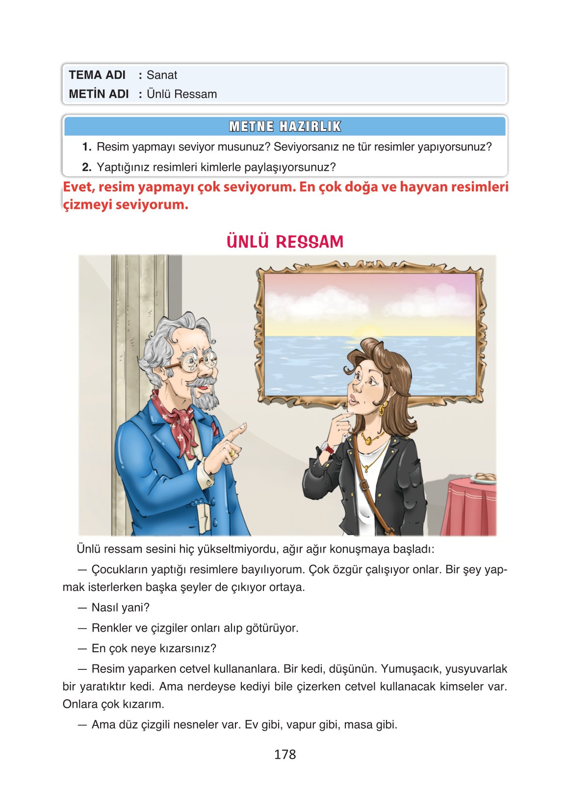 4. Sınıf Ada Yayıncılık Türkçe Ders Kitabı Sayfa 178 Cevapları
