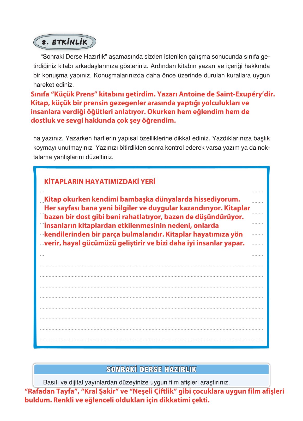 4. Sınıf Ada Yayıncılık Türkçe Ders Kitabı Sayfa 195 Cevapları