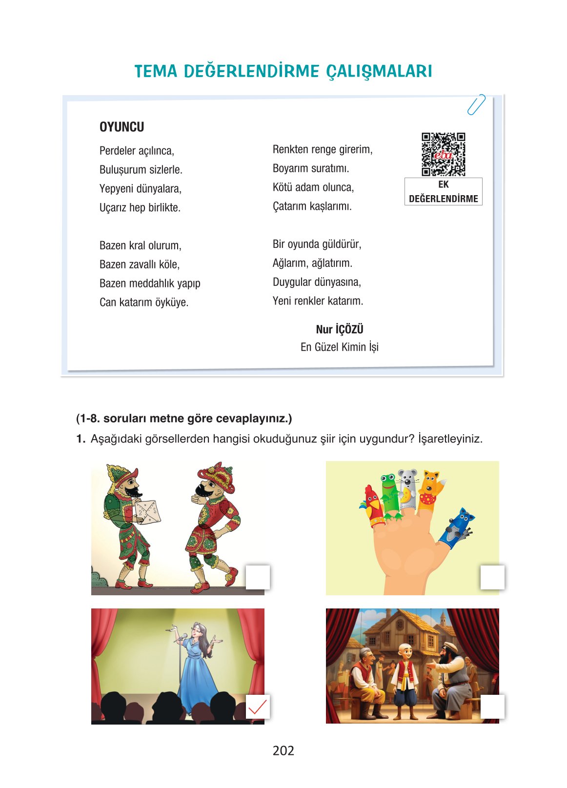 4. Sınıf Ada Yayıncılık Türkçe Ders Kitabı Sayfa 202 Cevapları