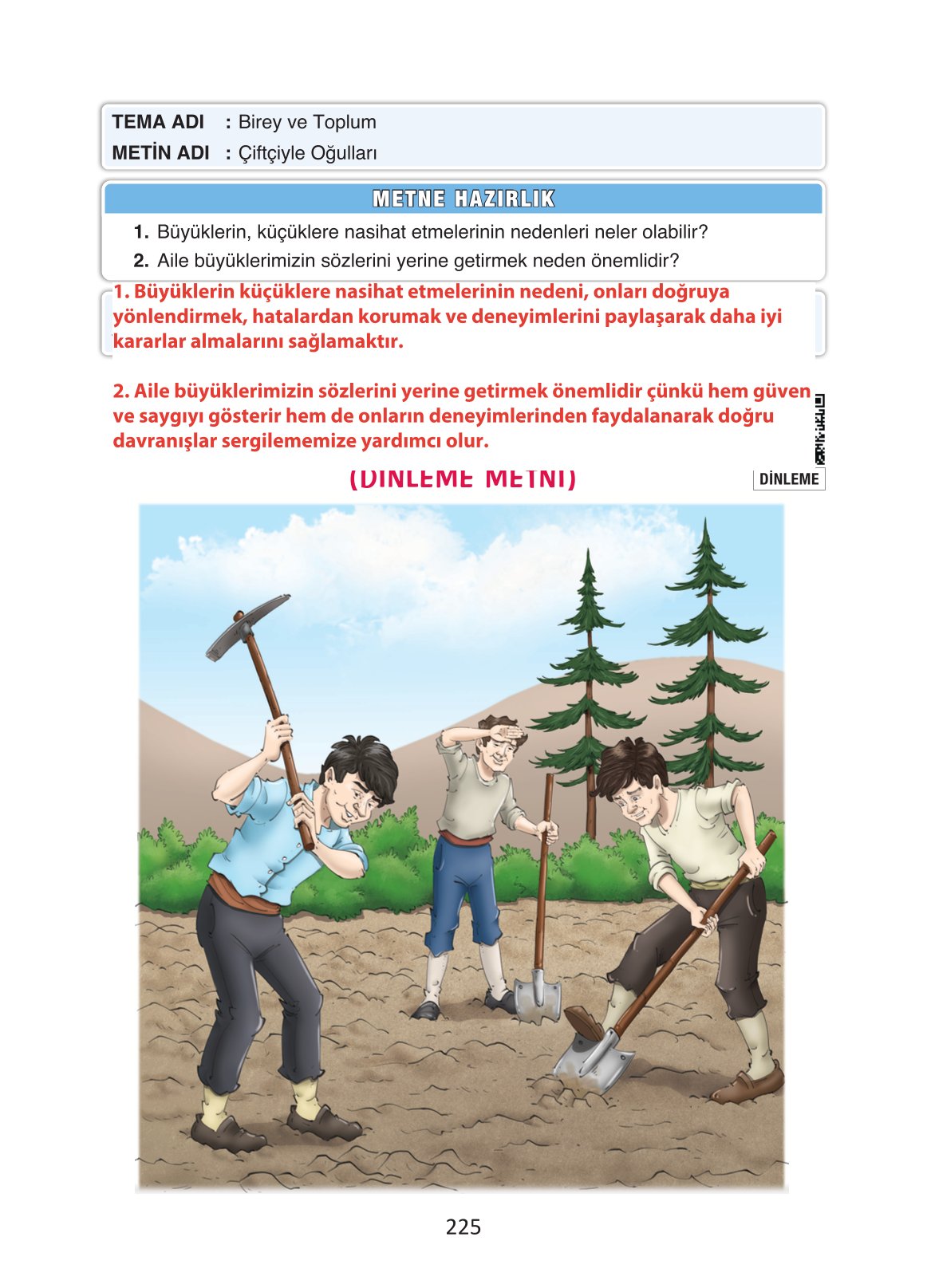 4. Sınıf Ada Yayıncılık Türkçe Ders Kitabı Sayfa 225 Cevapları