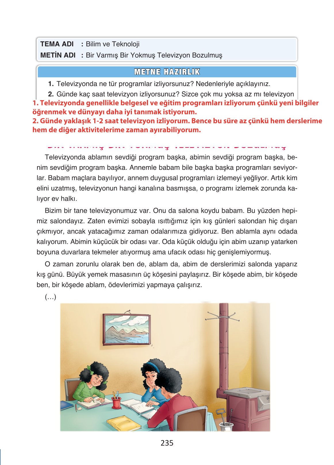 4. Sınıf Ada Yayıncılık Türkçe Ders Kitabı Sayfa 235 Cevapları